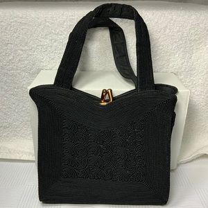 1940's CORDE’ Vintage Black Clutch